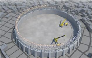 工法-超大直徑鋼網(wǎng)架穹頂結構施工方法2