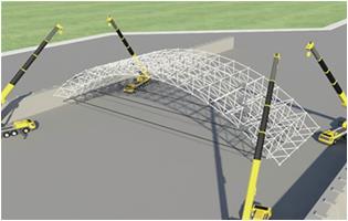 工法-螺栓球網(wǎng)架筒殼儲料倉逆安裝施工方法